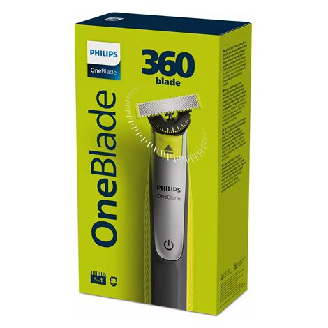 Philips | OneBlade 360 Shaver/Trimmer, Face | QP2730/20 | Operating time (max) 60 min | Wet & Dry | Lithium Ion | Black/Yellow - 4